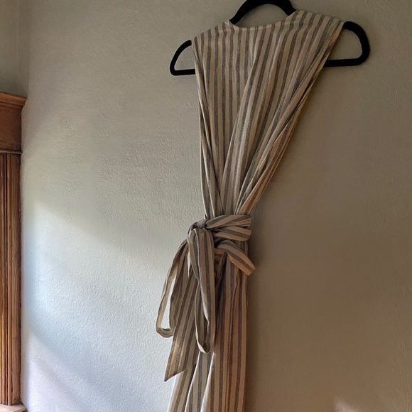 ✖️SOLD✖️ NWOT Dôen Market Wrap Dress Marine Stripe - Picture 5 of 5